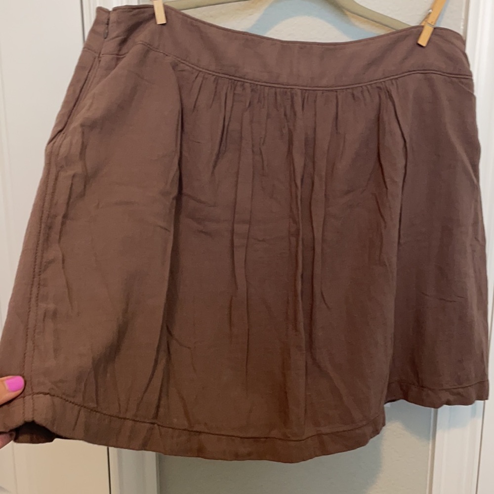 Ann Taylor Loft Brown Linen skirt